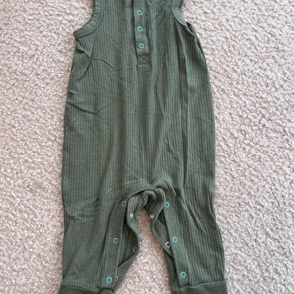 Cat & Jack Olive Green Sleeveless Romper